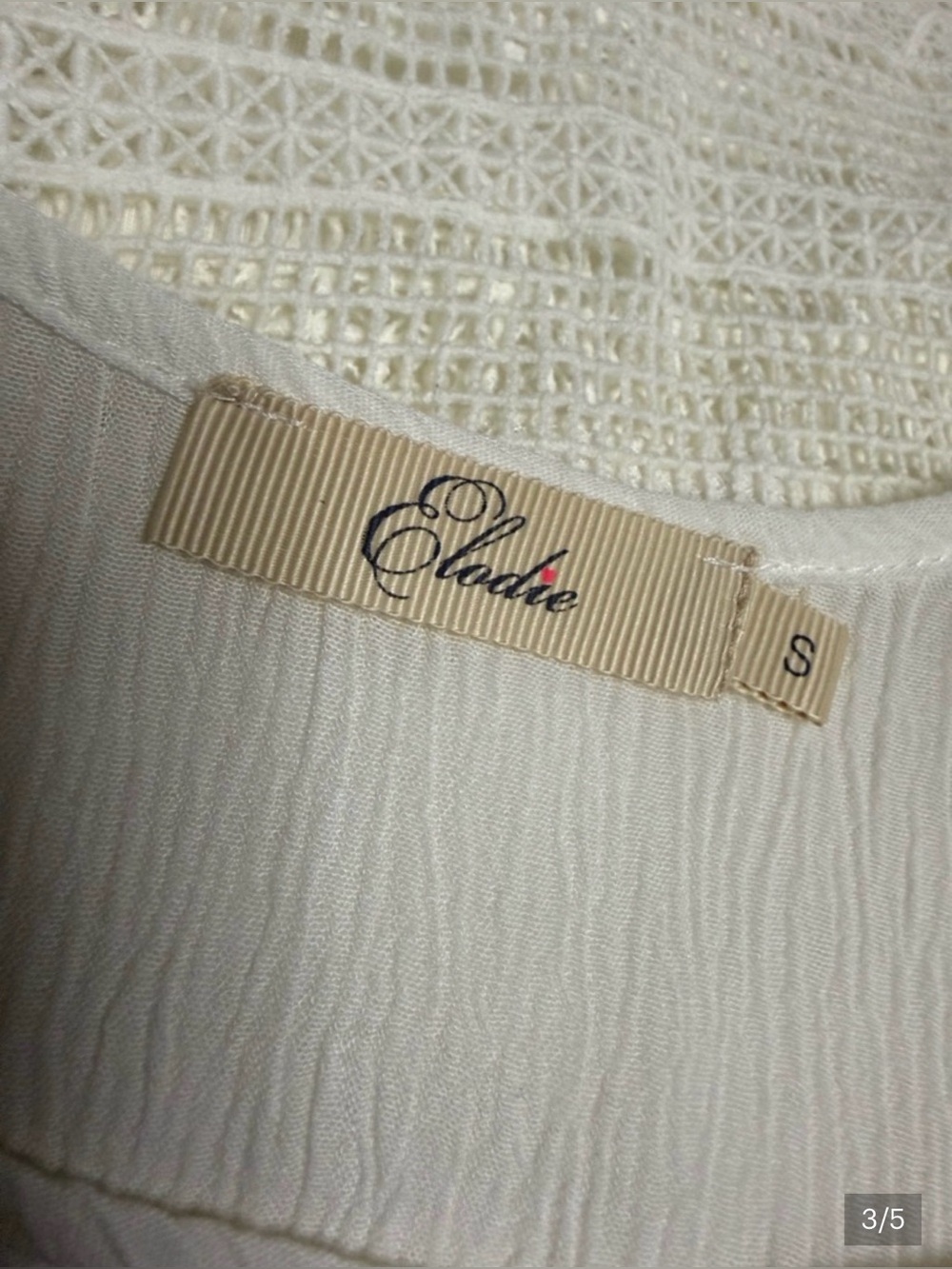 🌸✨ ELODIE IVORY CROCHET LACE BOHO TANK TOP SIZE SMALL ✨🌸 - Picture 5 of 7